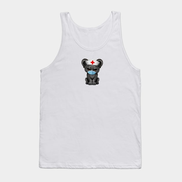 Cute Black Panther Cub Nurse Tank Top by jeffbartels